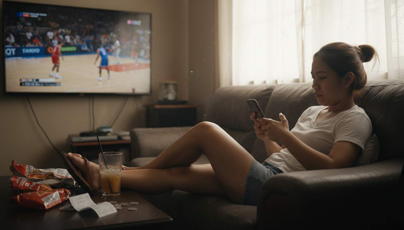 Woman enjoying sports betting