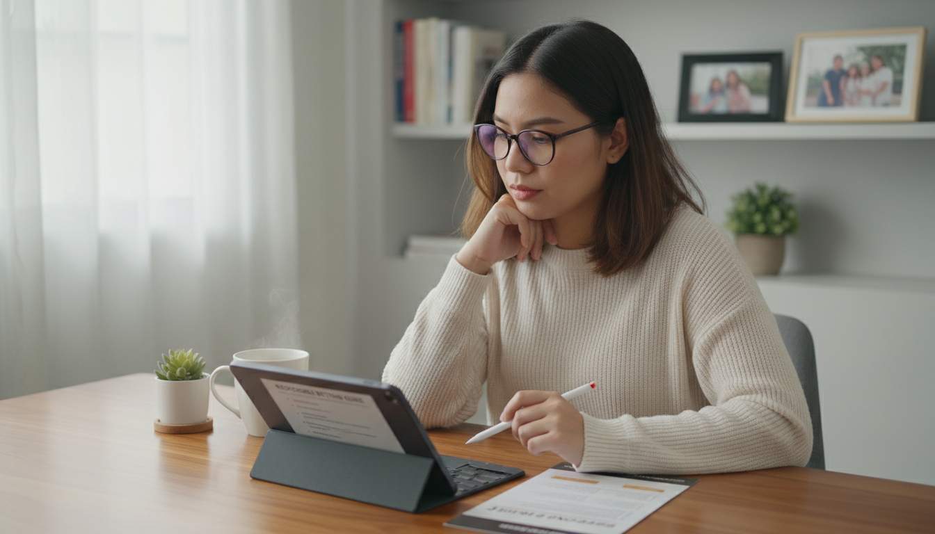 Woman learning about responsible betting